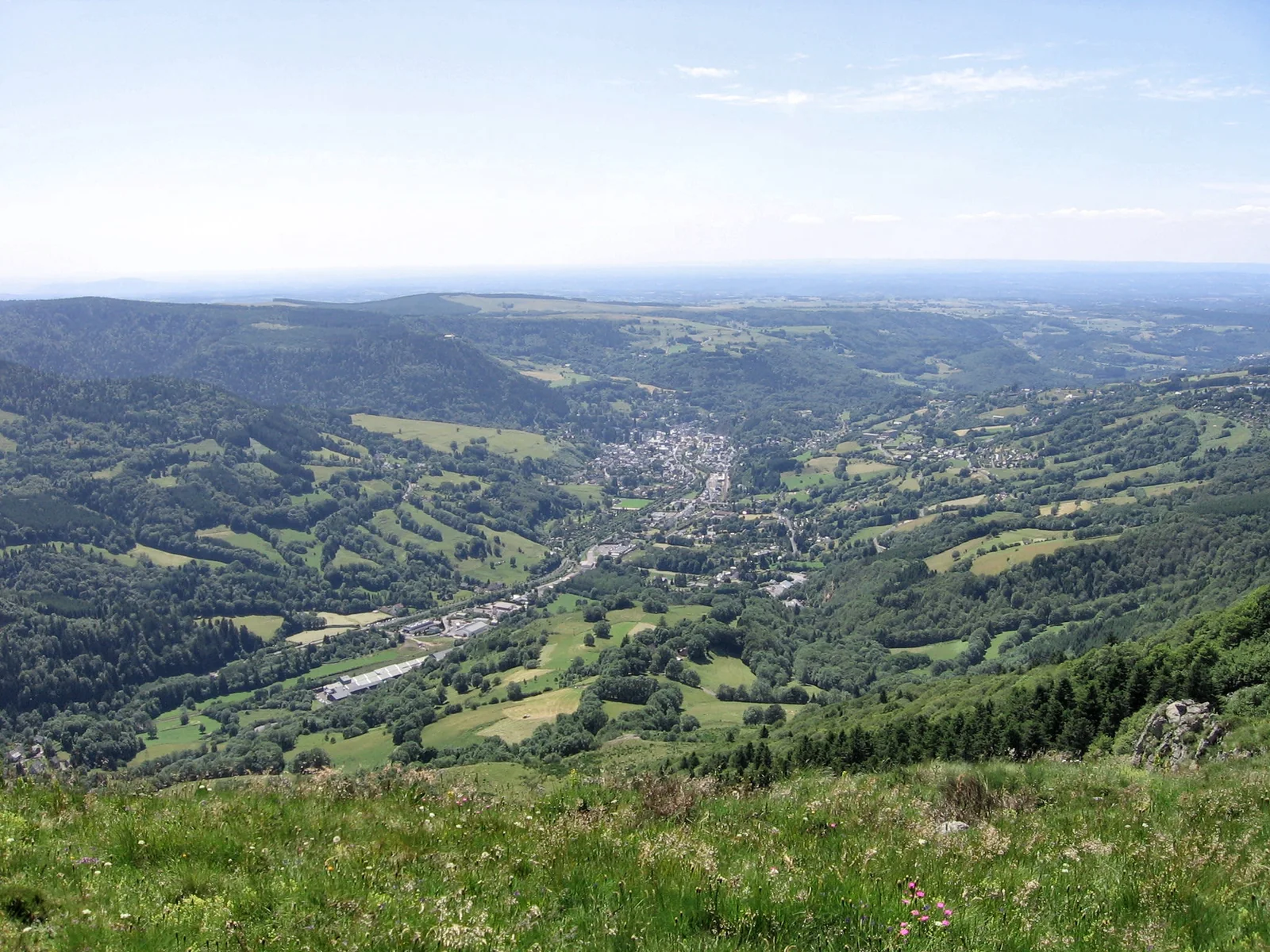 La Bourboule et la vallée vues depuis le Puy Gros