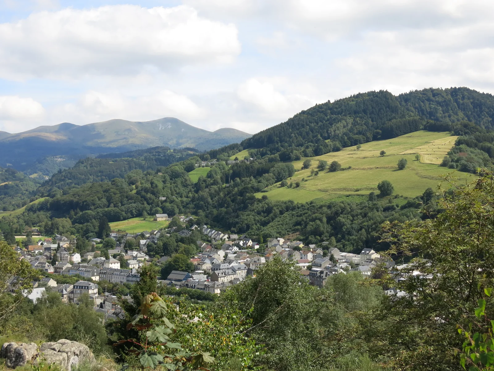 La Bourboule vue depuis la Roche des Fées