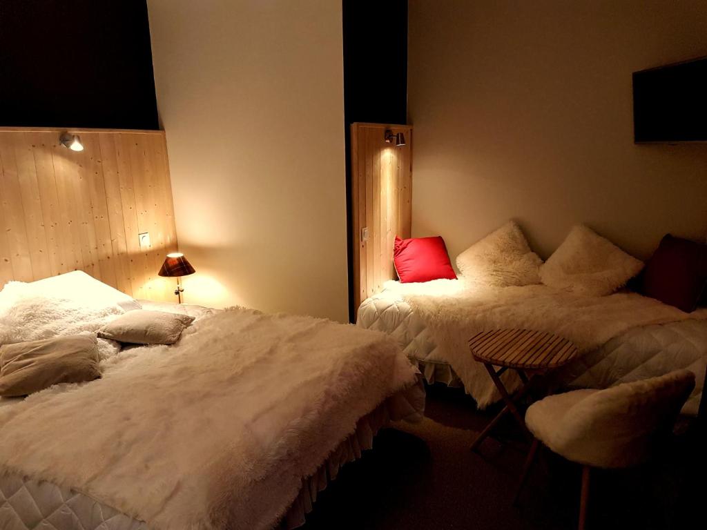 Chambre Montagne, les deux couchages
